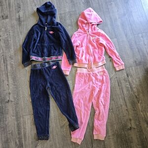 Bundle Of 2 Juicy Couture Kids Matching Sets in Navy and Pink